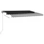 Manual retractable awning with LED anthracite gray 400x300 cm by , Awnings - Ref: Foro24-3069744, Price: 464,45 €, Discount: %