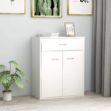 Aparador de madera contrachapada blanco 60x30x75 cm de vidaXL, Aparadores - Ref: Foro24-800711, Precio: 76,46 €, Descuento: %