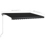 Manuell ausfahrbare Markise mit LED Anthrazitgrau 400x300 cm von , Markisen - Ref: Foro24-3069744, Preis: 441,82 €, Rabatt: %