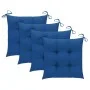 Sillas de jardín 4 unidades madera maciza de teca con cojines de , Sillas de jardín - Ref: Foro24-3073113, Precio: 454,50 €, ...