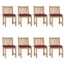 Gartenstühle 8 Einheiten aus massivem Teakholz mit Kissen von , Gartenstühle - Ref: Foro24-3073166, Preis: 939,52 €, Rabatt: %
