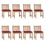 Gartenstühle 8 Einheiten aus massivem Teakholz mit Kissen von , Gartenstühle - Ref: Foro24-3073166, Preis: 1,00 €, Rabatt: %