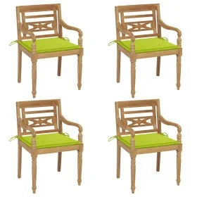 Batavia chairs 4 units solid teak wood with cushions by , Garden chairs - Ref: Foro24-3073306, Price: 490,21 €, Discount: %