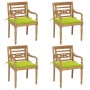 Batavia Stühle 4 Einheiten aus massivem Teakholz mit Kissen von , Gartenstühle - Ref: Foro24-3073306, Preis: 508,62 €, Rabatt: %
