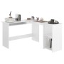L-förmiger Schreibtisch Sperrholz weiß glänzend 120x140x75 cm von vidaXL, Schreibtische - Ref: Foro24-800753, Preis: 133,79 €...