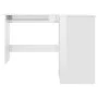 Escritorio forma de L contrachapada blanco brillo 120x140x75 cm de vidaXL, Escritorios - Ref: Foro24-800753, Precio: 131,74 €...