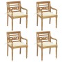 Batavia chairs 4 units solid teak wood with cushions by , Garden chairs - Ref: Foro24-3073297, Price: 496,61 €, Discount: %