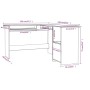 L-förmiger Schreibtisch Sperrholz weiß glänzend 120x140x75 cm von vidaXL, Schreibtische - Ref: Foro24-800753, Preis: 133,79 €...