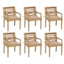 Batavia Stühle 6 Einheiten aus massivem Teakholz mit Kissen von , Gartenstühle - Ref: Foro24-3073325, Preis: 766,75 €, Rabatt: %