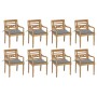 Batavia Stühle 8 Einheiten aus massivem Teakholz mit Kissen von , Gartenstühle - Ref: Foro24-3073350, Preis: 1,00 €, Rabatt: %