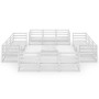 13-teiliges Gartenlounge-Set aus weißem massivem Kiefernholz von , Gartensets - Ref: Foro24-3075295, Preis: 779,16 €, Rabatt: %