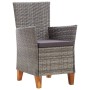 5-teiliges Esszimmerset synthetisches Rattan Massivholz Akaziengrau von vidaXL, Gartensets - Ref: Foro24-46000, Preis: 359,01...
