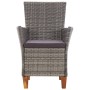 5-teiliges Esszimmerset synthetisches Rattan Massivholz Akaziengrau von vidaXL, Gartensets - Ref: Foro24-46000, Preis: 359,01...