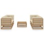 Gartenmöbel 7-teilig mit Kissen aus massivem Kiefernholz von , Gartensets - Ref: Foro24-3076387, Preis: 739,48 €, Rabatt: %