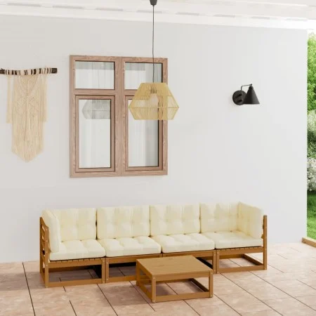 5-piece garden furniture set with solid pine wood cushions by , Garden sets - Ref: Foro24-3076417, Price: 507,16 €, Discount: %