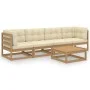 5-piece garden furniture set with solid pine wood cushions by , Garden sets - Ref: Foro24-3076417, Price: 507,16 €, Discount: %