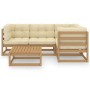 Juego de muebles de jardín 5 pzas y cojines madera pino maciza de , Conjuntos de jardín - Ref: Foro24-3076602, Precio: 455,30...