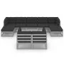 10-piece garden furniture set with gray pine wood cushions by , Garden sets - Ref: Foro24-3077161, Price: 784,75 €, Discount: %