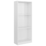 Estantería de 3 niveles madera blanco brillo 40x24x109 cm by vidaXL, Bookcases and shelves - Ref: Foro24-800834, Price: 42,40...