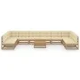 Set de muebles de jardín 11 pzs cojines madera pino marrón miel de , Conjuntos de jardín - Ref: Foro24-3077212, Precio: 1,00 ...
