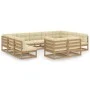 Set de muebles de jardín 11 pzs cojines madera pino marrón miel de , Conjuntos de jardín - Ref: Foro24-3077267, Precio: 1,00 ...