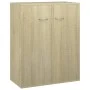Aparador de madera contrachapada color roble Sonoma 60x30x75 cm de vidaXL, Aparadores - Ref: Foro24-800732, Precio: 58,18 €, ...