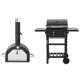 Horno para pizza y barbacoa al aire libre 3 en 1 negro de , Barbacoas - Ref: Foro24-3079733, Precio: 382,05 €, Descuento: %
