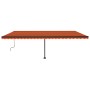 Toldo de pie retráctil manual naranja y marrón 600x350 cm de , Toldos - Ref: Foro24-3069880, Precio: 725,69 €, Descuento: %