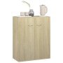 Aparador de madera contrachapada color roble Sonoma 60x30x75 cm de vidaXL, Aparadores - Ref: Foro24-800732, Precio: 58,48 €, ...
