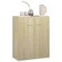Aparador de madera contrachapada color roble Sonoma 60x30x75 cm de vidaXL, Aparadores - Ref: Foro24-800732, Precio: 58,18 €, ...