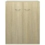 Aparador de madera contrachapada color roble Sonoma 60x30x75 cm de vidaXL, Aparadores - Ref: Foro24-800732, Precio: 58,18 €, ...