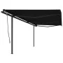 Automatic retractable awning with anthracite gray poles 6x3 m by , Awnings - Ref: Foro24-3070199, Price: 611,59 €, Discount: %