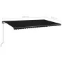 Automatic retractable awning with anthracite gray poles 6x3 m by , Awnings - Ref: Foro24-3070199, Price: 611,59 €, Discount: %