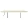 Manual retractable awning with cream poles 6x3 m by , Awnings - Ref: Foro24-3070202, Price: 687,75 €, Discount: %