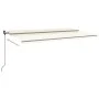 Manual retractable awning with cream poles 6x3 m by , Awnings - Ref: Foro24-3070202, Price: 687,75 €, Discount: %