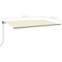 Manual retractable awning with cream poles 6x3 m by , Awnings - Ref: Foro24-3070202, Price: 630,72 €, Discount: %