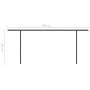 Manual retractable awning with cream poles 6x3 m by , Awnings - Ref: Foro24-3070202, Price: 687,75 €, Discount: %