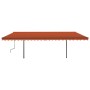 Manuell einziehbare Markise mit orangefarbenem und braunem LED-Licht 6x3,5 m von , Markisen - Ref: Foro24-3070280, Preis: 728...