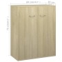 Aparador de madera contrachapada color roble Sonoma 60x30x75 cm de vidaXL, Aparadores - Ref: Foro24-800732, Precio: 58,48 €, ...