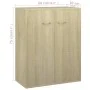 Aparador de madera contrachapada color roble Sonoma 60x30x75 cm de vidaXL, Aparadores - Ref: Foro24-800732, Precio: 58,18 €, ...
