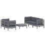 Muebles de jardín 6 pzas con cojines antracita madera de pino de , Conjuntos de jardín - Ref: Foro24-3096114, Precio: 506,71 ...