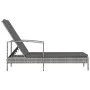 Graue Sonnenliege aus synthetischem Rattan mit Armlehnen von vidaXL, Liegen - Ref: Foro24-48126, Preis: 108,83 €, Rabatt: %