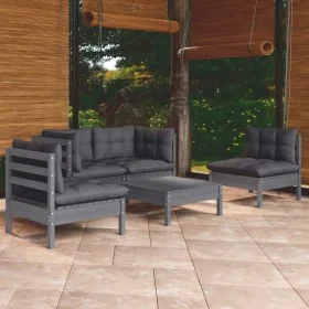 Juego de muebles de jardín 5 pzas y cojines madera maciza pino de , Conjuntos de jardín - Ref: Foro24-3096180, Precio: 404,01...