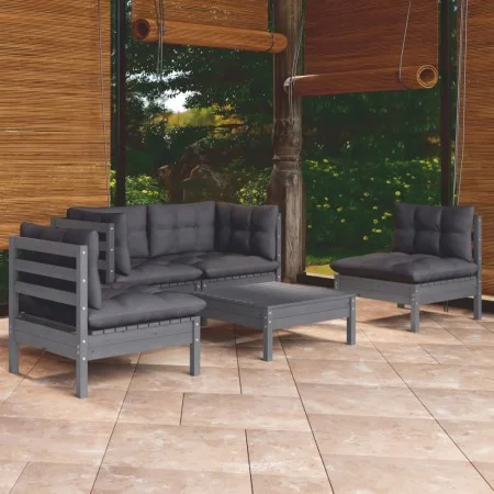 5-piece garden furniture set with solid pine wood cushions by , Garden sets - Ref: Foro24-3096180, Price: 404,01 €, Discount: %