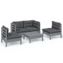 5-piece garden furniture set with solid pine wood cushions by , Garden sets - Ref: Foro24-3096180, Price: 404,01 €, Discount: %