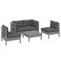 5-piece garden furniture set with solid pine wood cushions by , Garden sets - Ref: Foro24-3096180, Price: 404,01 €, Discount: %