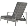 Graue Sonnenliege aus synthetischem Rattan mit Armlehnen von vidaXL, Liegen - Ref: Foro24-48126, Preis: 108,83 €, Rabatt: %
