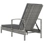 Gray synthetic rattan sun lounger with armrests by vidaXL, Loungers - Ref: Foro24-48126, Price: 151,46 €, Discount: %
