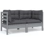 5-teiliges Gartenmöbel-Set mit Kissen aus massivem Kiefernholz von , Gartensets - Ref: Foro24-3096156, Preis: 392,42 €, Rabat...