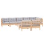 Gartenmöbel-Set 8-teilig und Kissen aus massivem Kiefernholz von , Gartensets - Ref: Foro24-3096453, Preis: 670,74 €, Rabatt: %